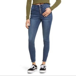 BP. Button Front Skinny Jeans in Dark Wash size 26